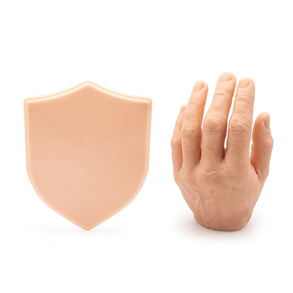 APOF Micro Series Shield (with hand for size comparison)