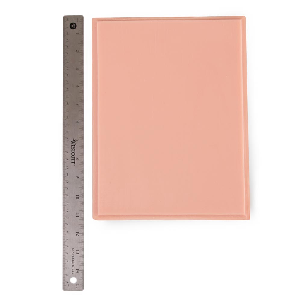 11" x 9" Pink Tone Rectangle Plaque — Size Reference