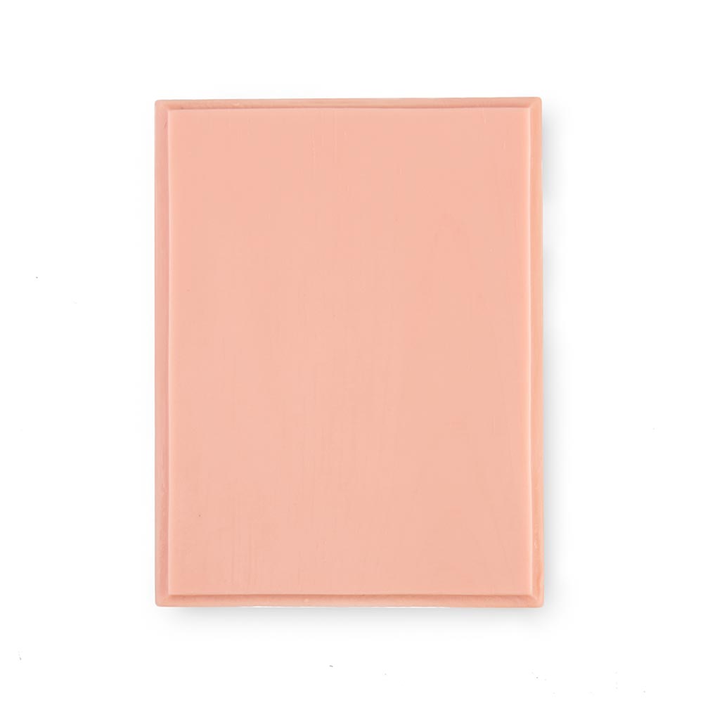 11" x 9" Pink Tone Rectangle Plaque — Front View