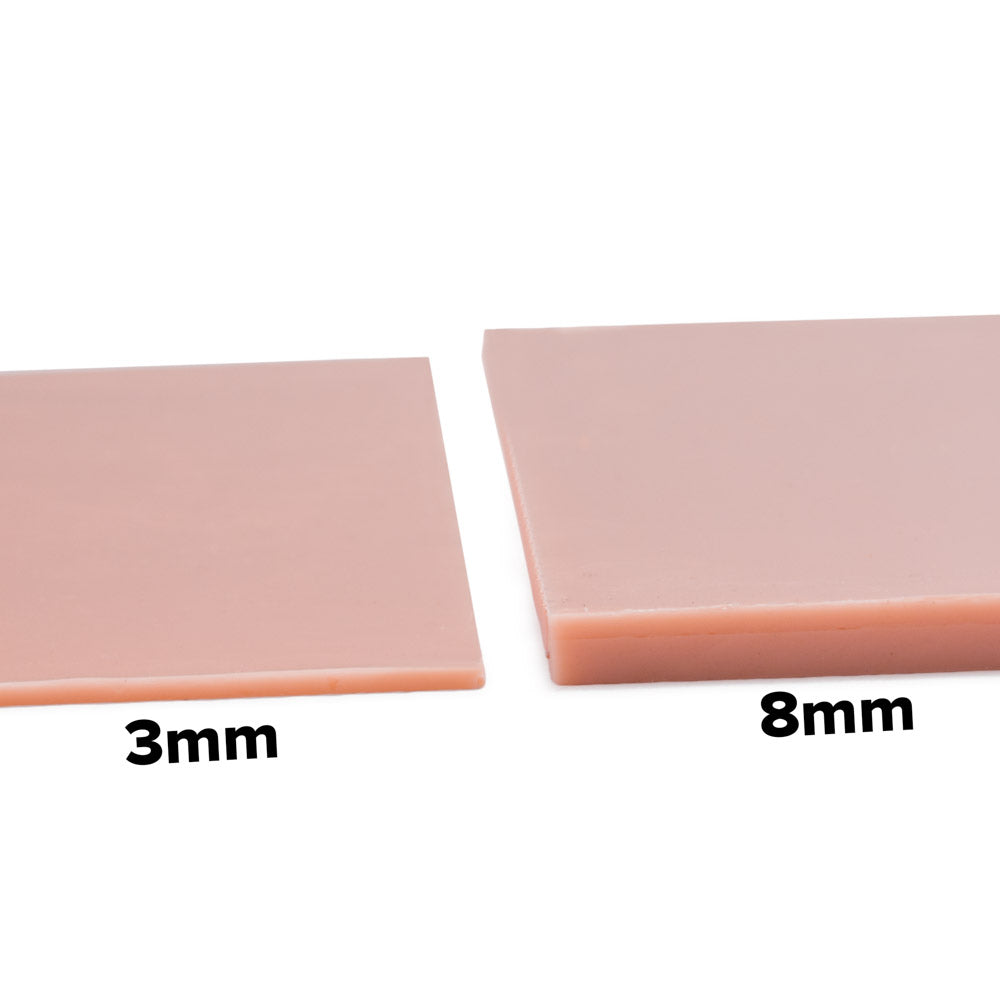 A Pound of Flesh Tattooable Synthetic Canvas — 8mm versus 3mm — Pink Tone