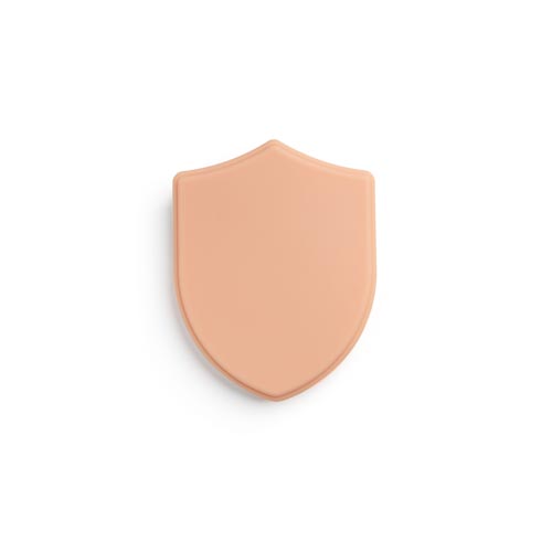 Micro Series small tattooable shield in Fitzpatrick skin tone 3