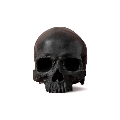 Limited Edition Black APOF Yorick Skull on white background, thumbnail
